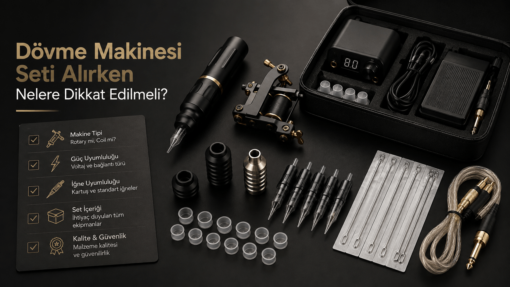 Dövme makinesi seti seçim rehberi kapak görseli