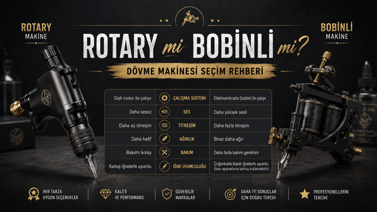 Rotary mi Bobinli mi? Dövme Makinesi Seçim Rehberi