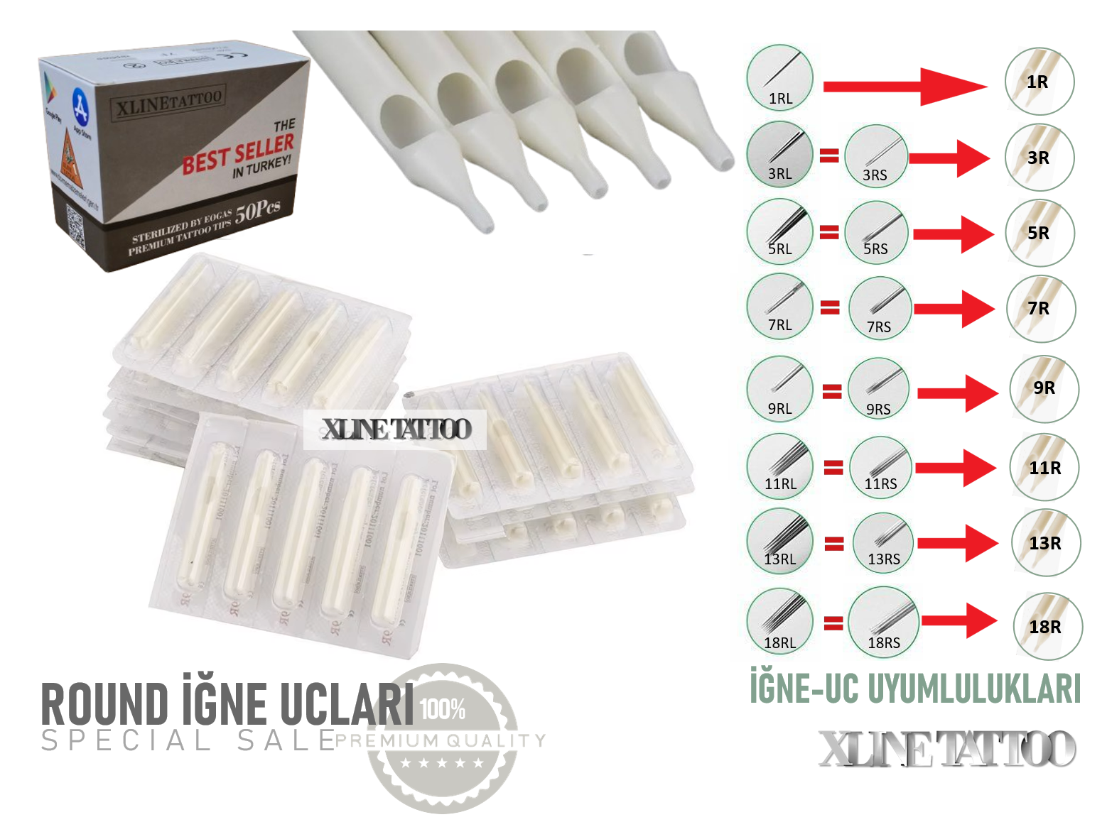 DÖVME İĞNE UÇLARI - 10 ADET